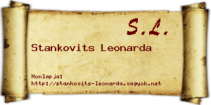 Stankovits Leonarda névjegykártya